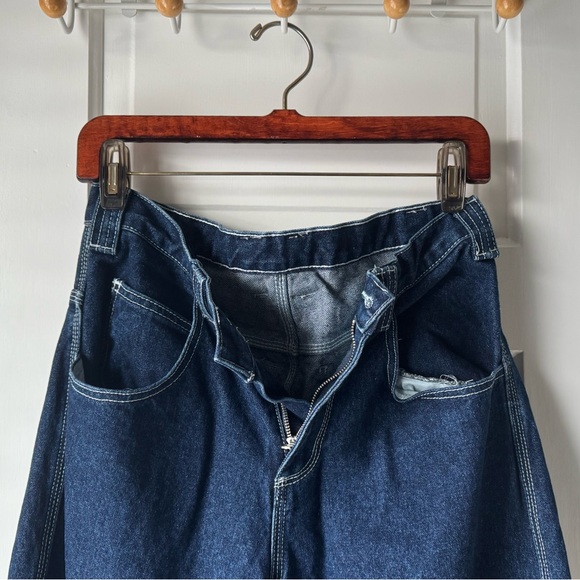 John Galt by Brandy Melville Dark Blue Wide Leg Jeans - Picture 4 of 8